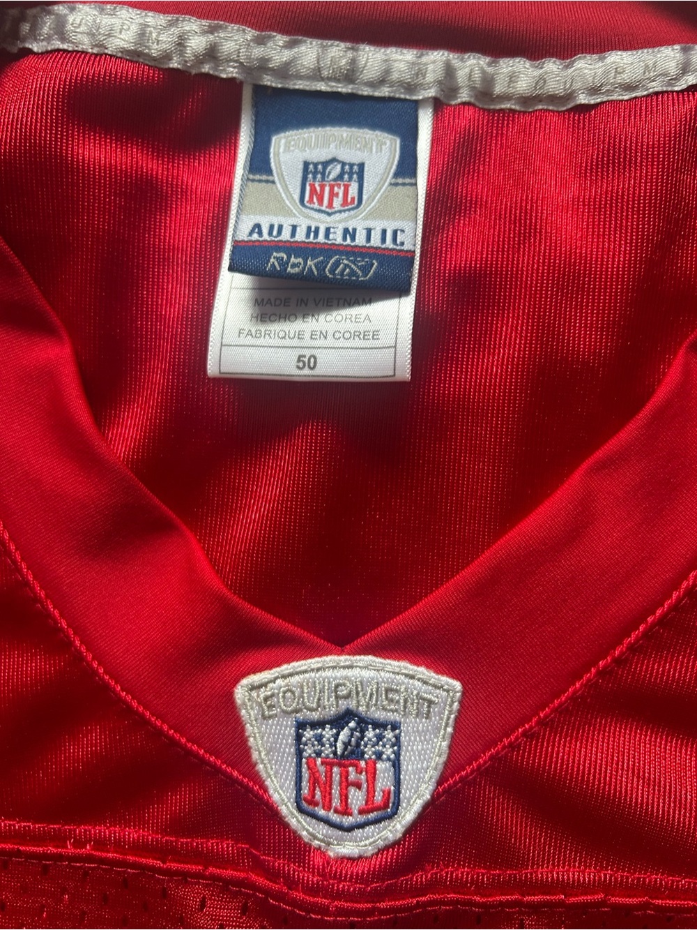 Vintage Reebok NFL Patriots Wes Walker NFL 50th Anniversary Jersey Size 50 - Picture 3 of 11